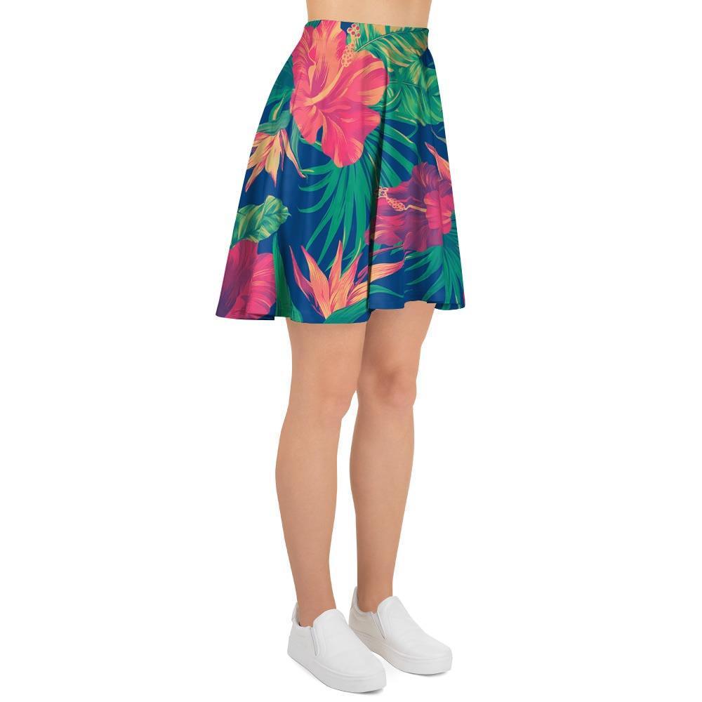 Hibiscus Hawaiian Flower Print Women's Skirt-grizzshop