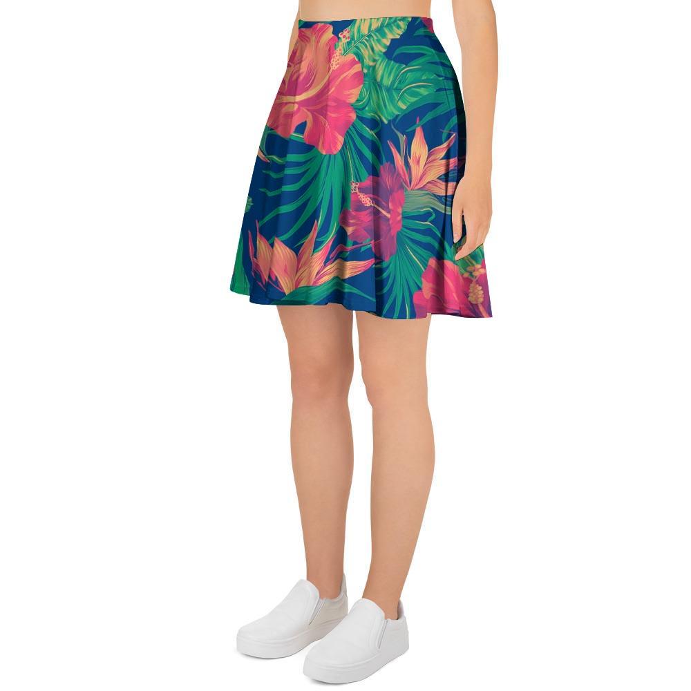 Hibiscus Hawaiian Flower Print Women's Skirt-grizzshop