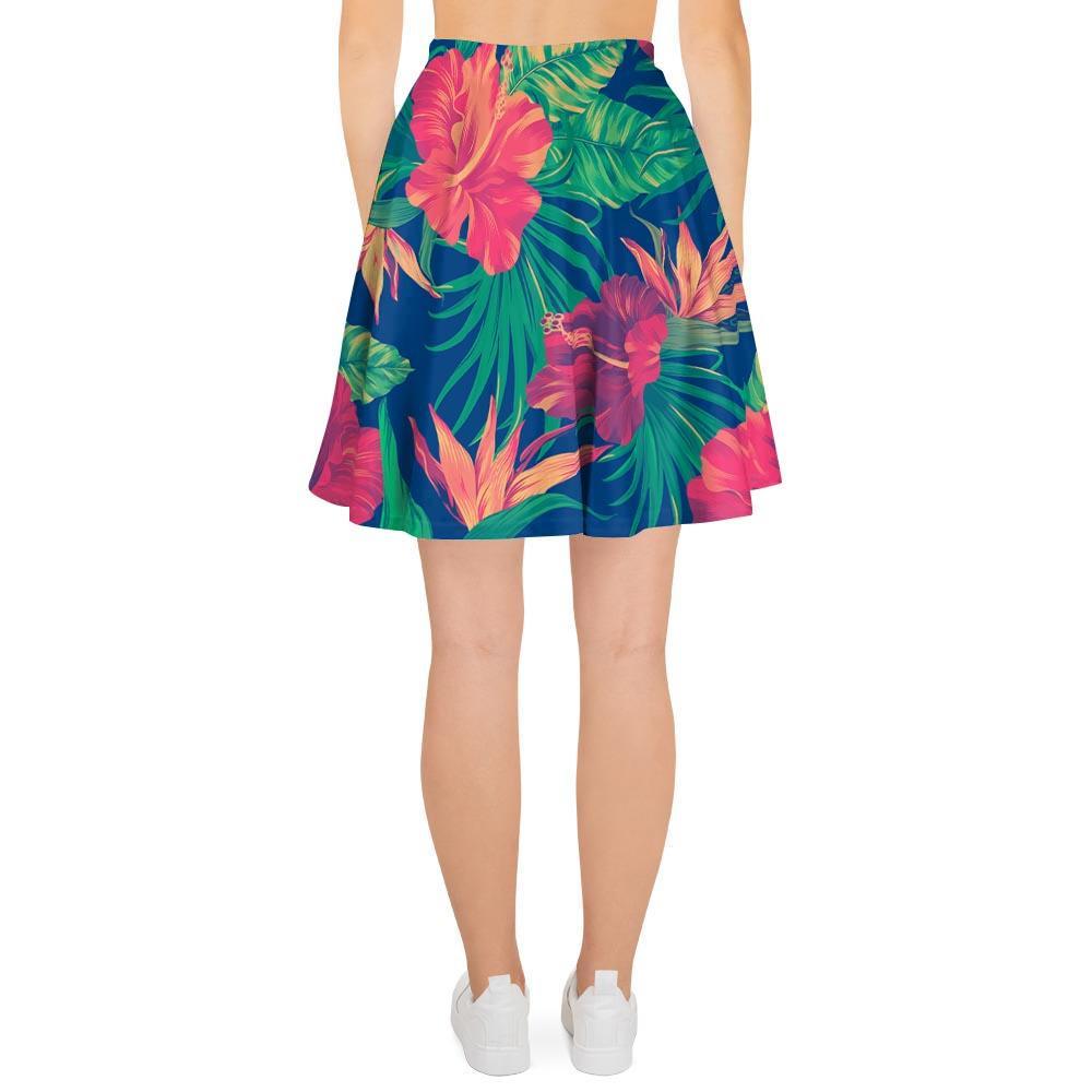 Hibiscus Hawaiian Flower Print Women's Skirt-grizzshop