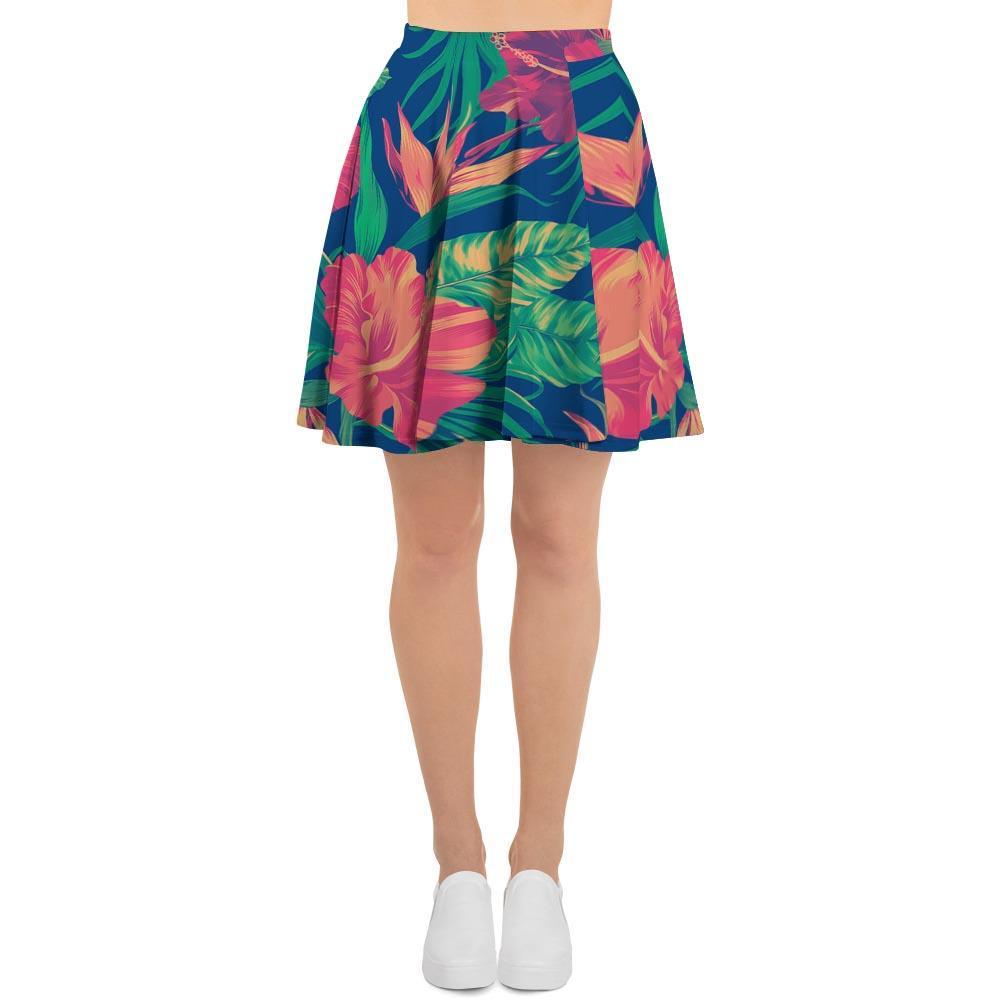Hibiscus Hawaiian Flower Print Women's Skirt-grizzshop