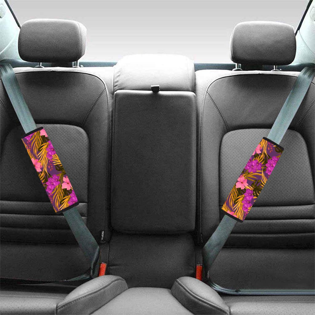 Hibiscus Watercolor Flower Hawaiian Print Seat Belt Cover-grizzshop
