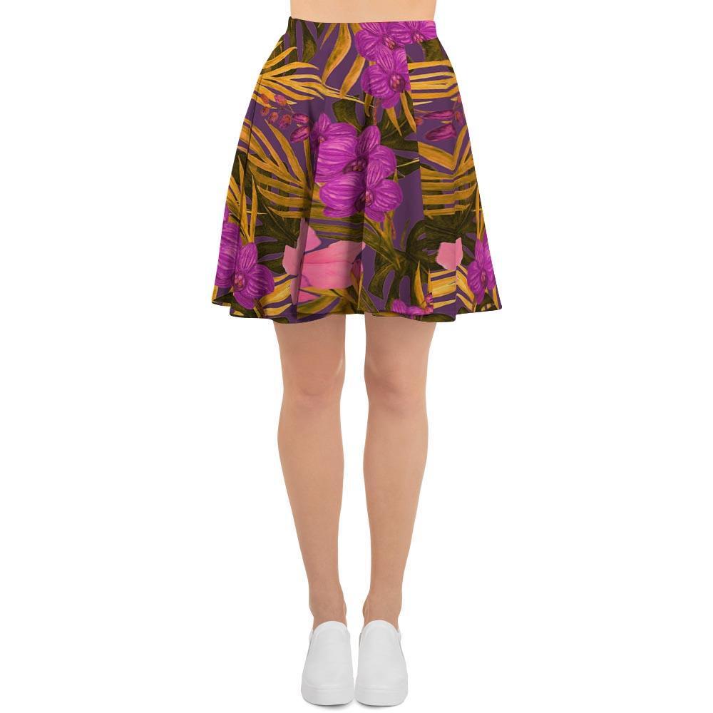 Hibiscus Watercolor Flower Hawaiian Print Women's Skirt-grizzshop
