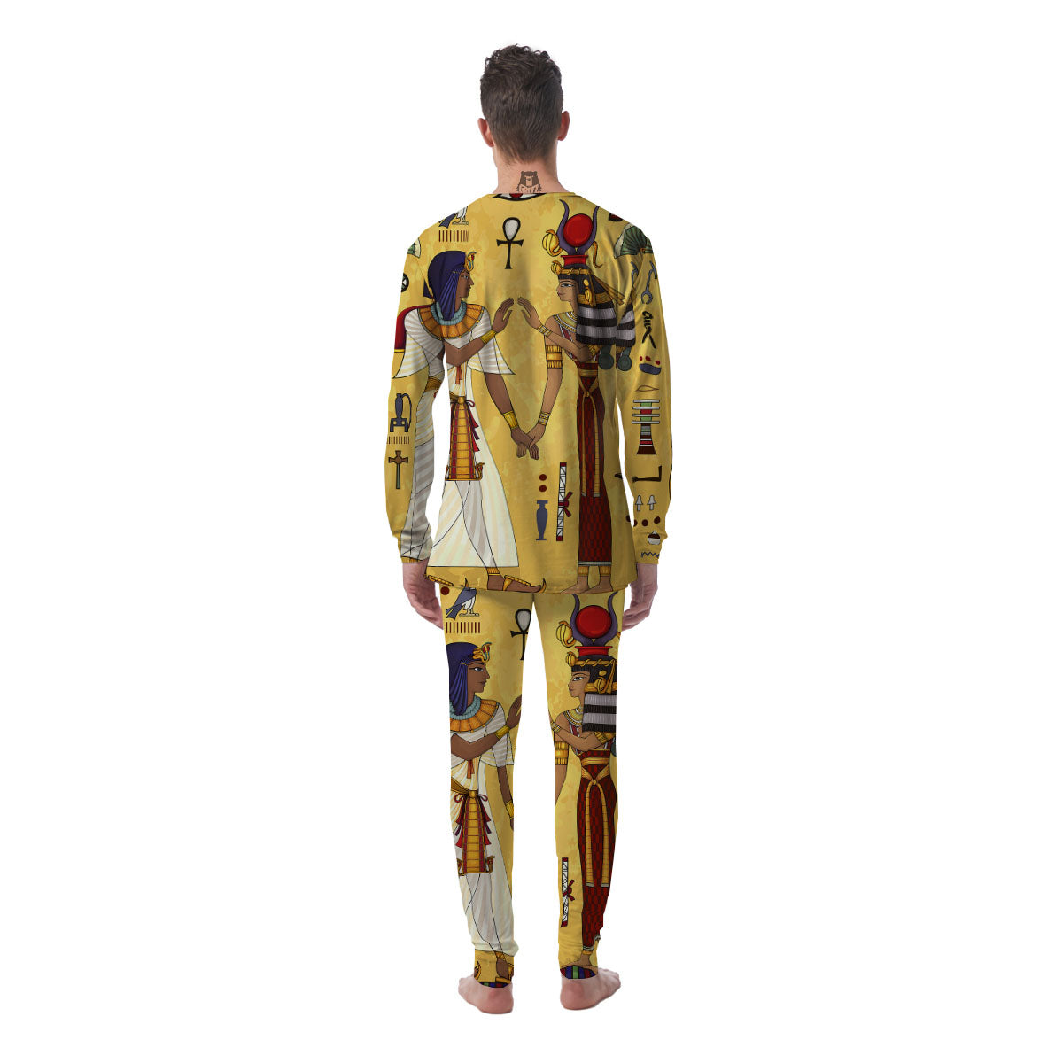 Hieroglyphs And Gods Egyptian Print Men's Pajamas-grizzshop