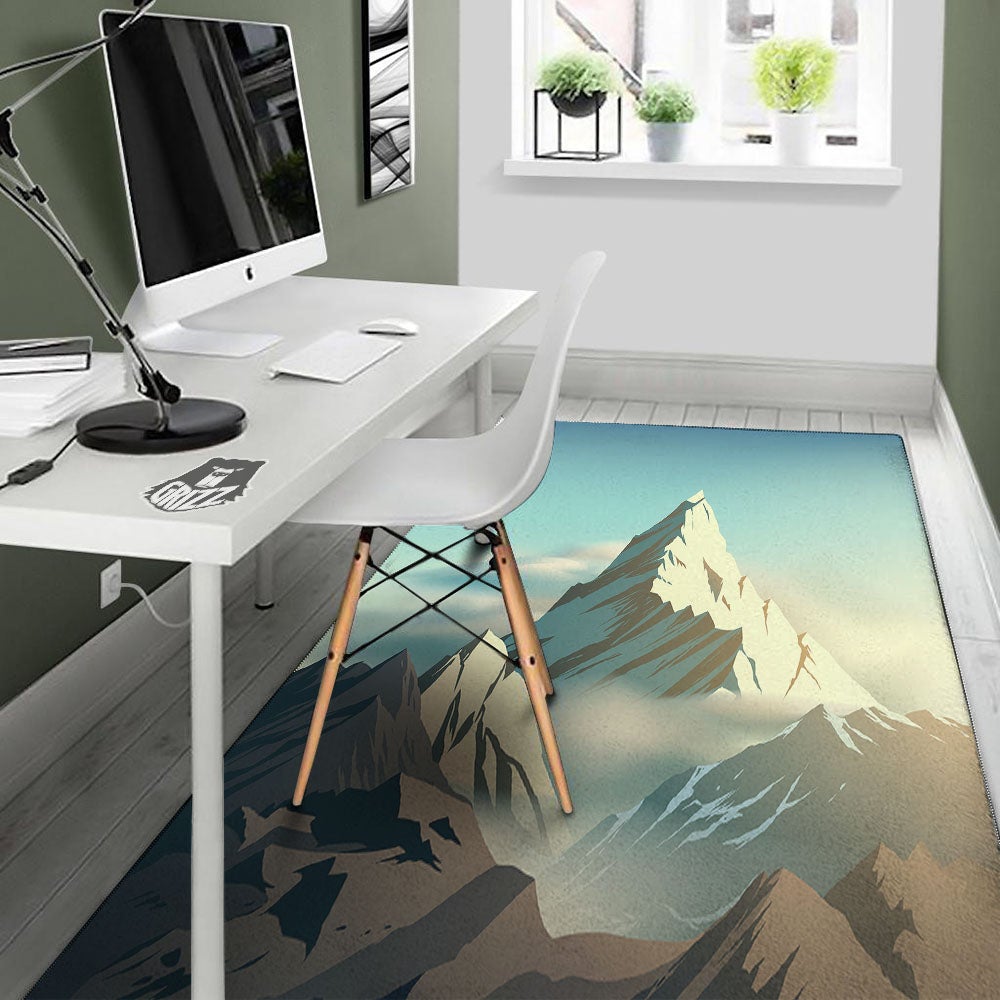 High Mountain Print Floor Mat-grizzshop