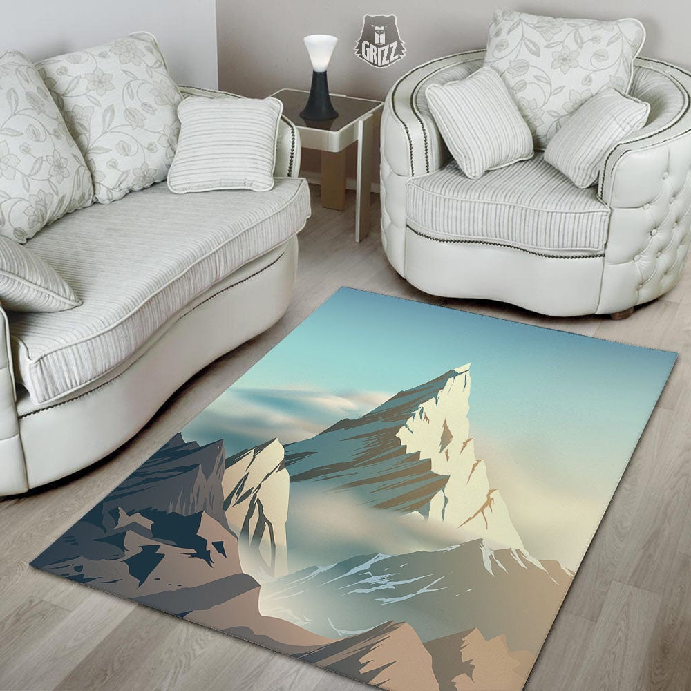 High Mountain Print Floor Mat-grizzshop