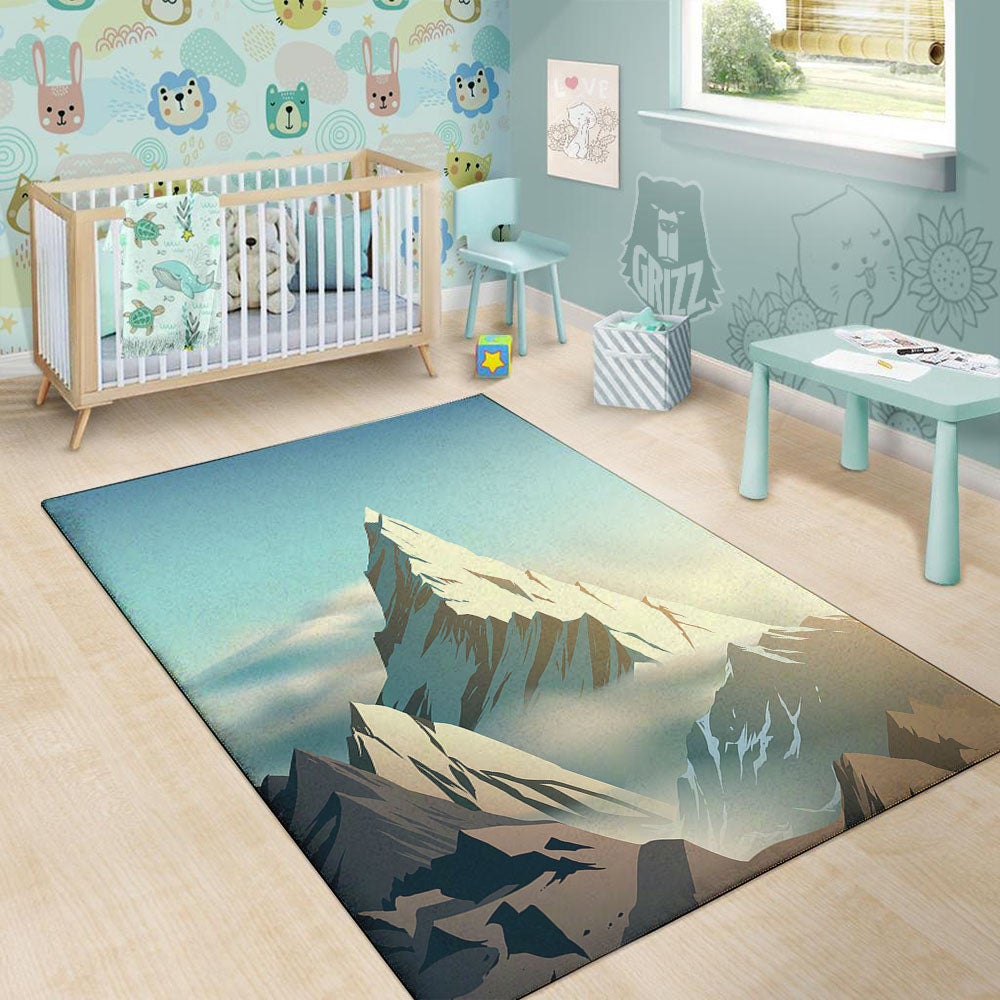 High Mountain Print Floor Mat-grizzshop