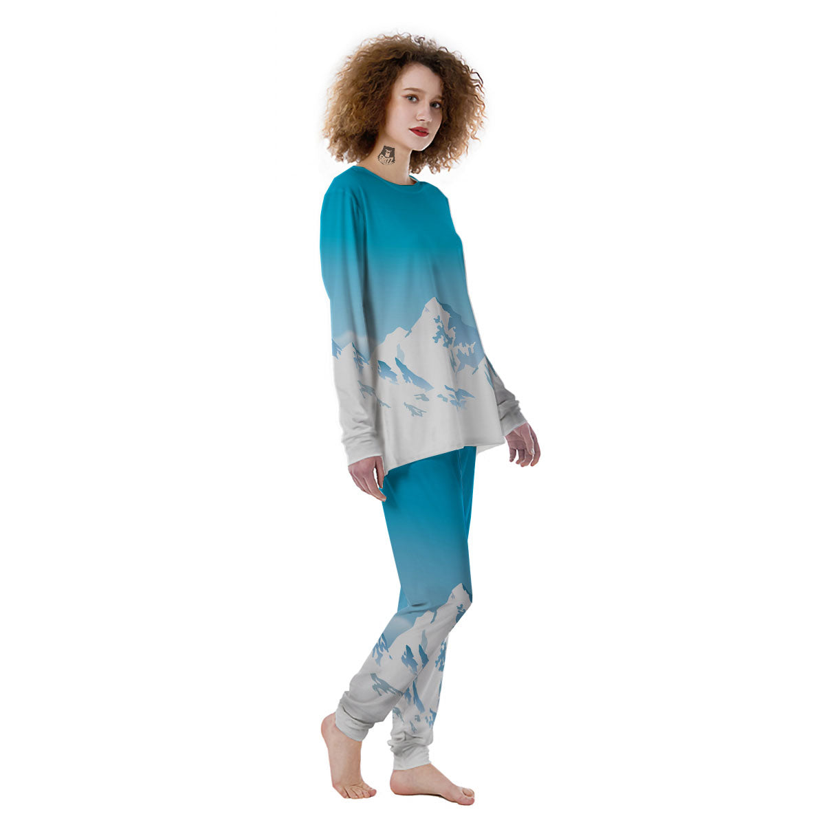 Himalaya Mountain Print Women's Pajamas-grizzshop