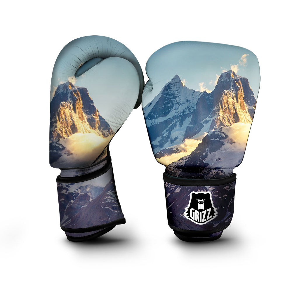 Himalayan Moutain Print Boxing Gloves-grizzshop