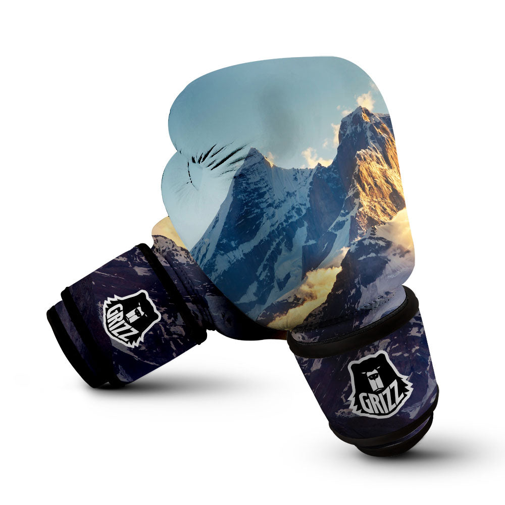 Himalayan Moutain Print Boxing Gloves-grizzshop