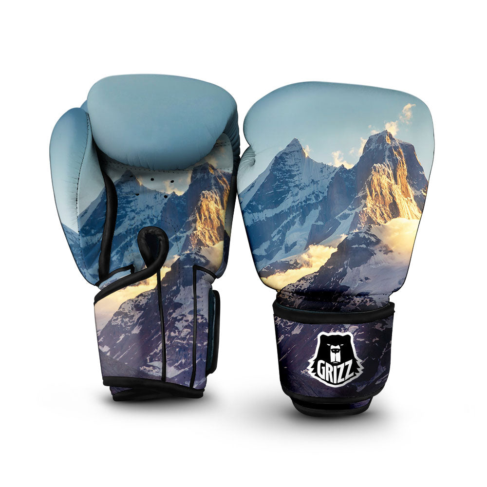 Himalayan Moutain Print Boxing Gloves-grizzshop