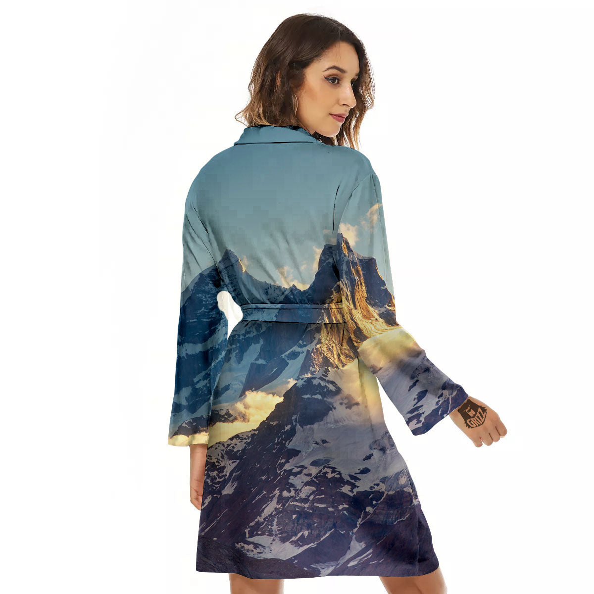 Himalayan Moutain Print Women's Robe-grizzshop