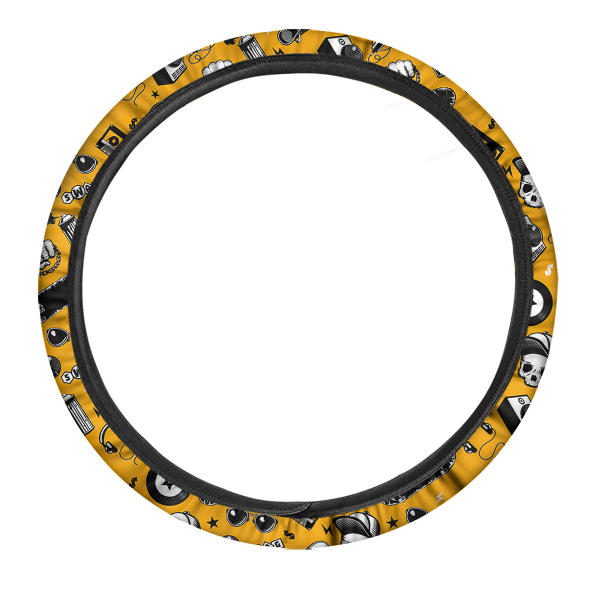 Hip Hop Equipment Print Pattern Car Steering Wheel Cover-grizzshop