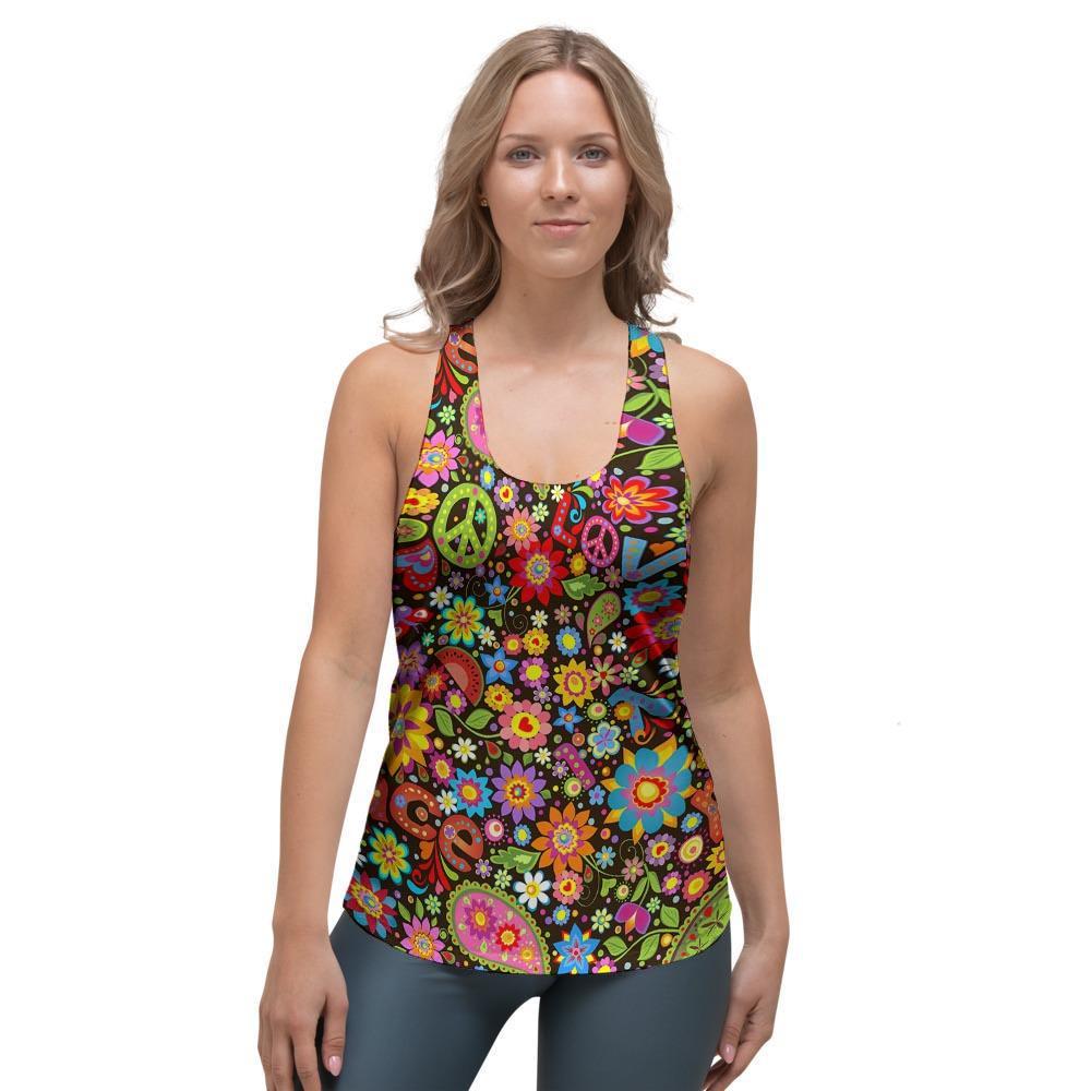 Hippe Peace Women's Racerback Tank Top-grizzshop