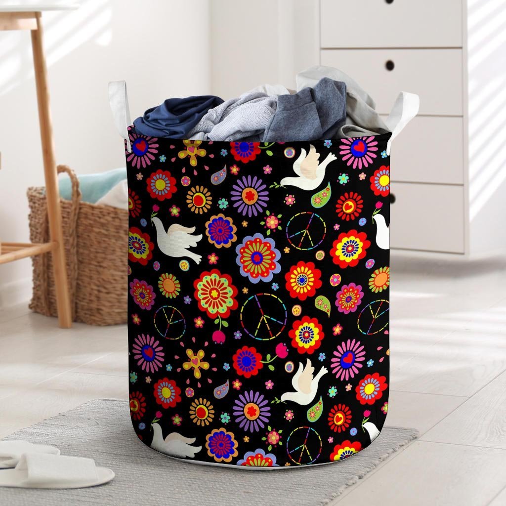 Hippie And Drove Laundry Basket-grizzshop
