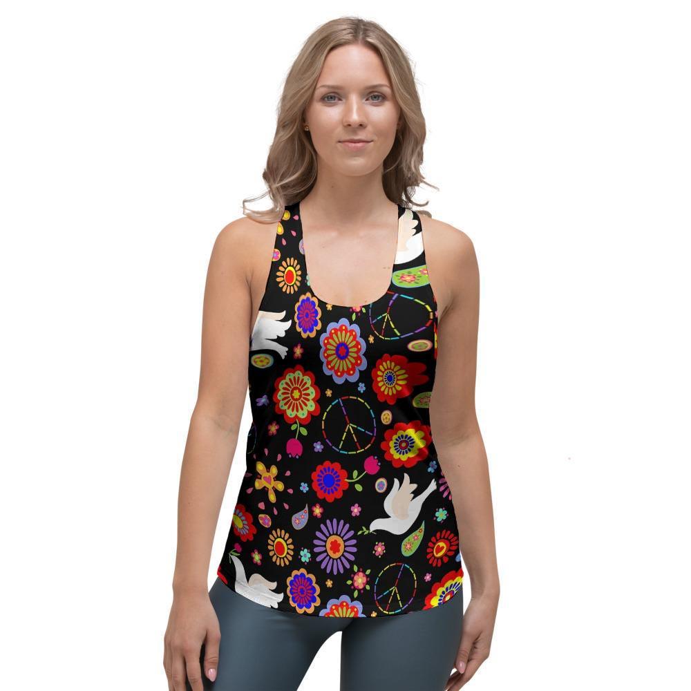 Hippie And Drove Women's Racerback Tank Top-grizzshop