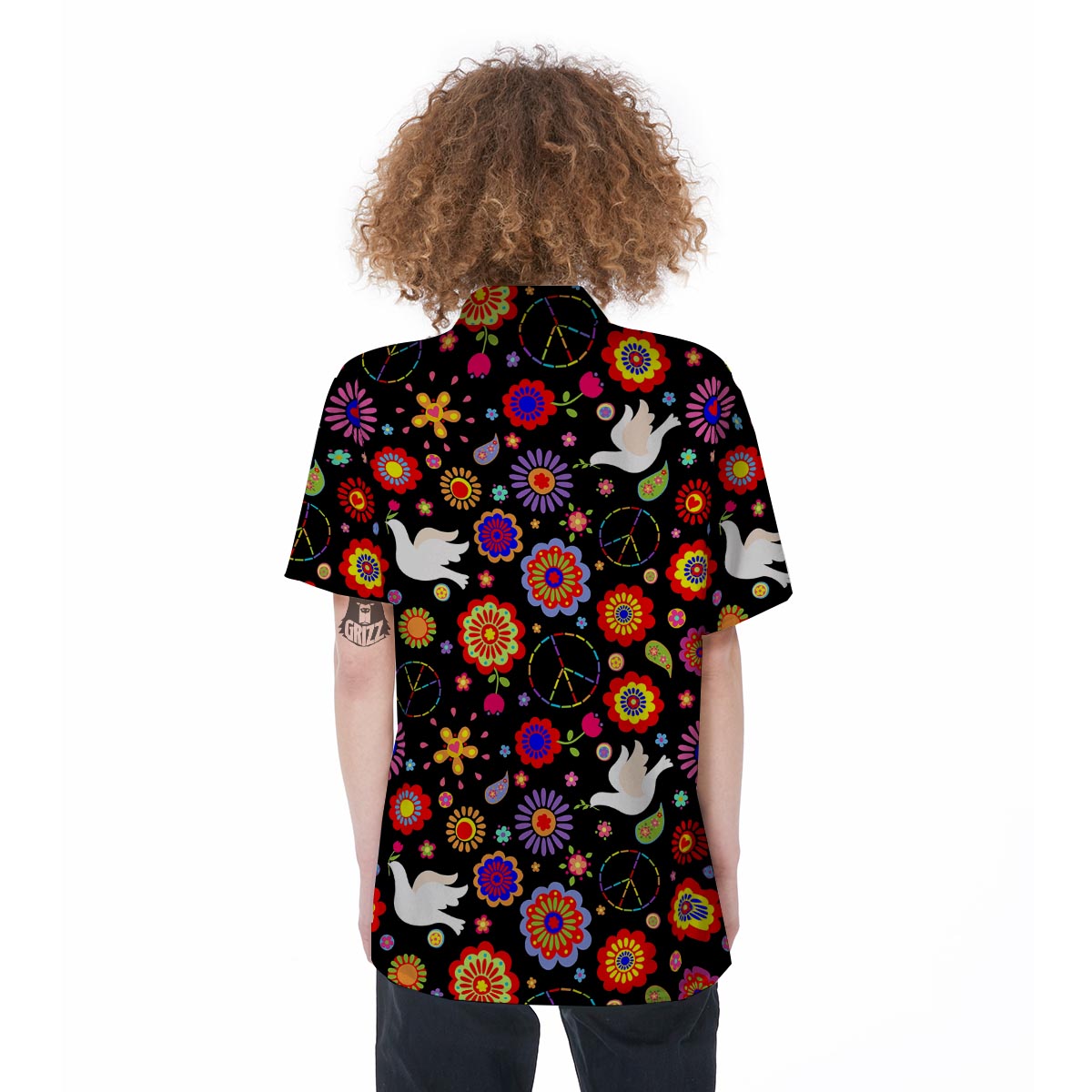 Hippie And Drove Women's Short Sleeve Shirts-grizzshop