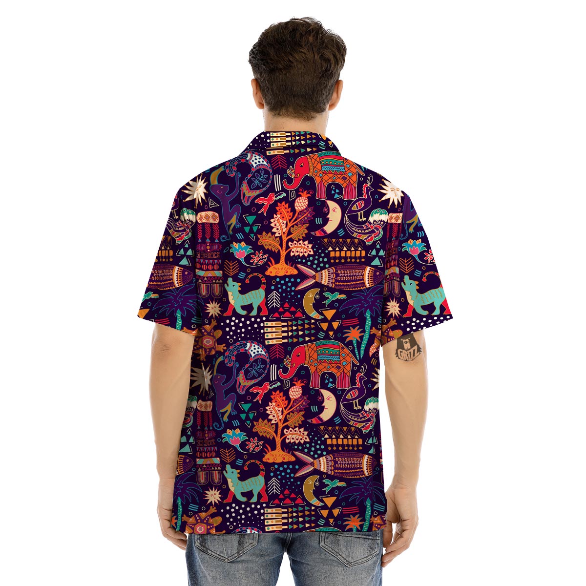 Hippie Aztec Men’s Hawaiian Shirt-grizzshop