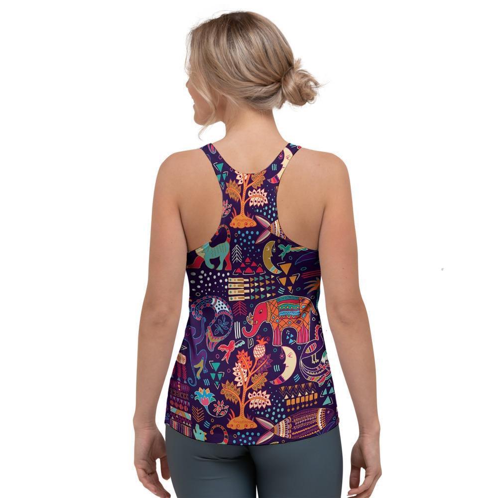 Hippie Aztec Women's Racerback Tank Top-grizzshop