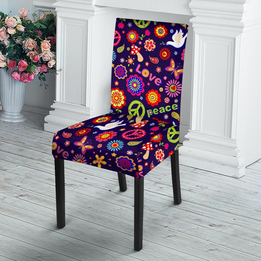 Hippie Floral Chair Cover-grizzshop