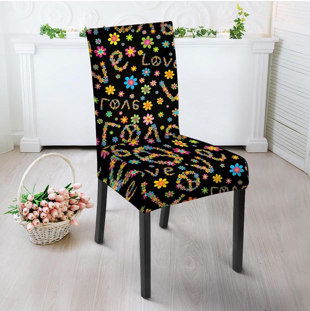 Hippie Love Floral Chair Cover-grizzshop