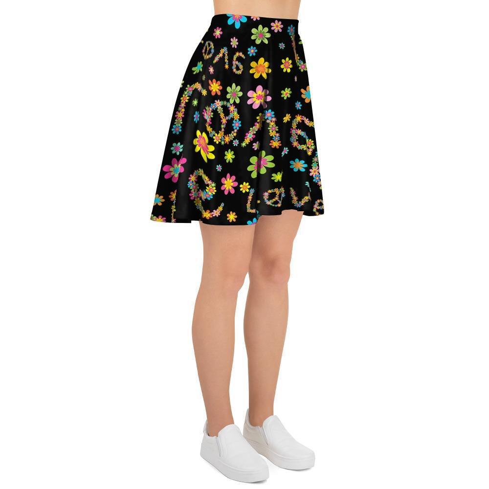 Hippie Love Floral Women's Skirt-grizzshop