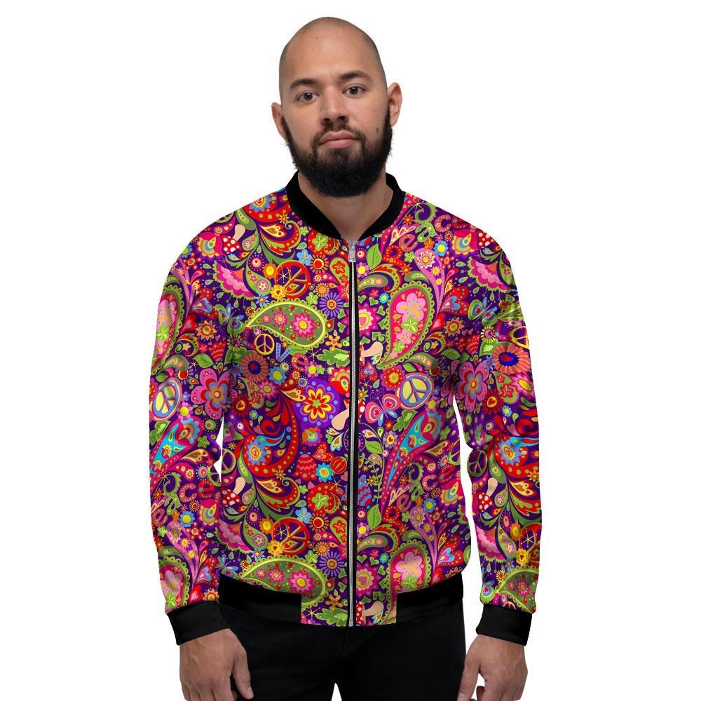 Hippie Paisley Men's Bomber Jacket-grizzshop
