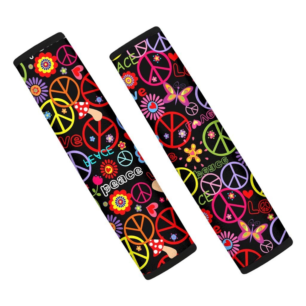 Hippie Peace Sign Seat Belt Cover-grizzshop