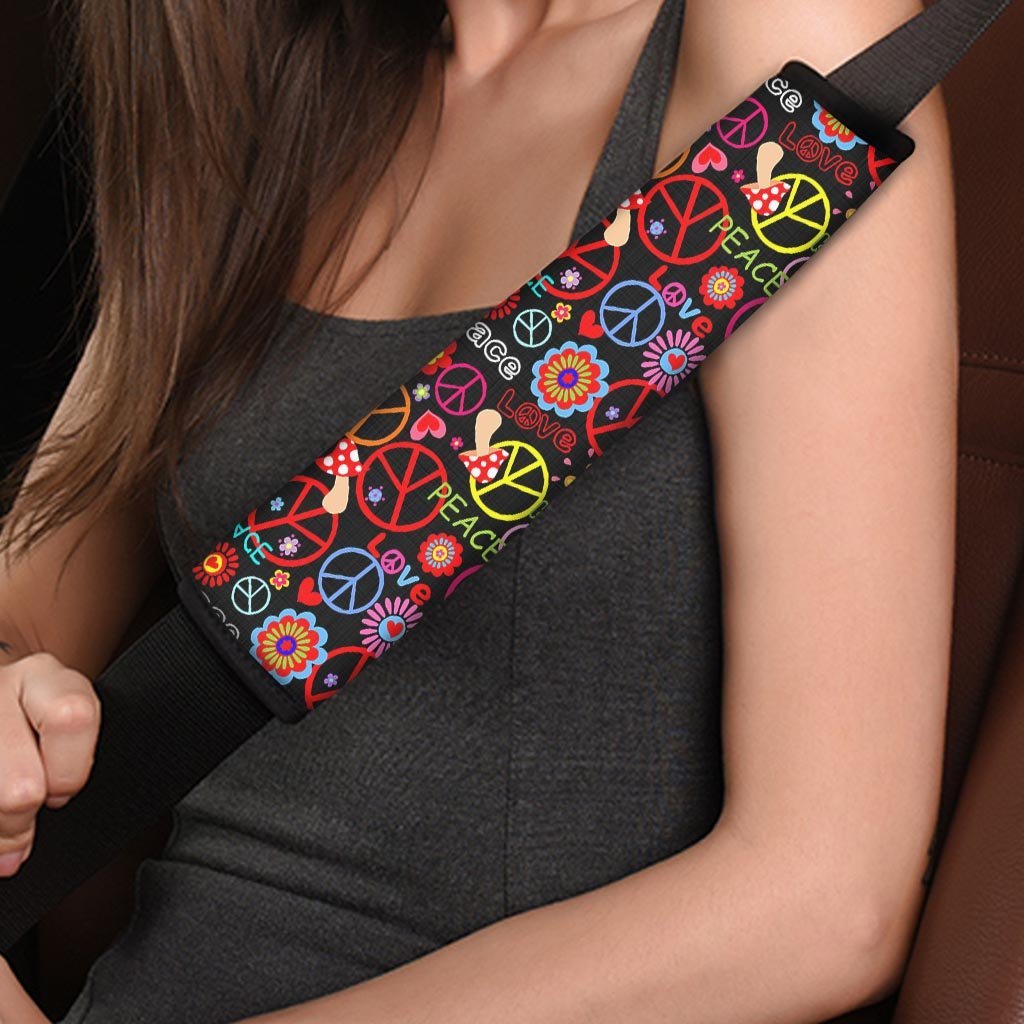 Hippie Peace Sign Seat Belt Cover-grizzshop