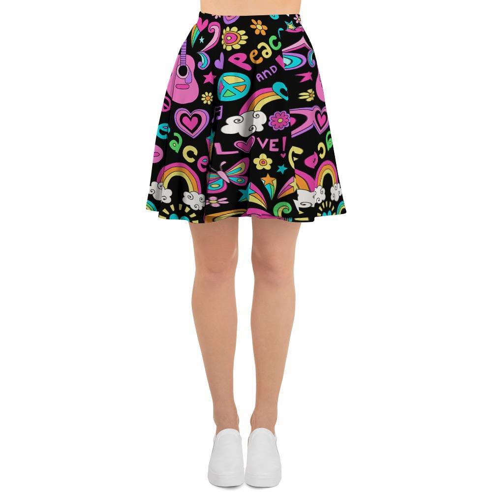 Hippie Retro Women's Skirt-grizzshop