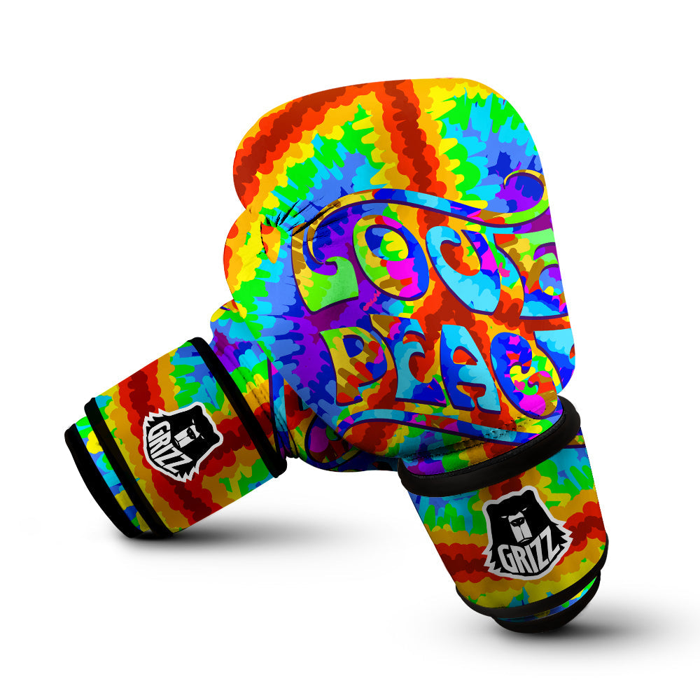 Hippie Symbol Colorful Abstract Print Boxing Gloves-grizzshop