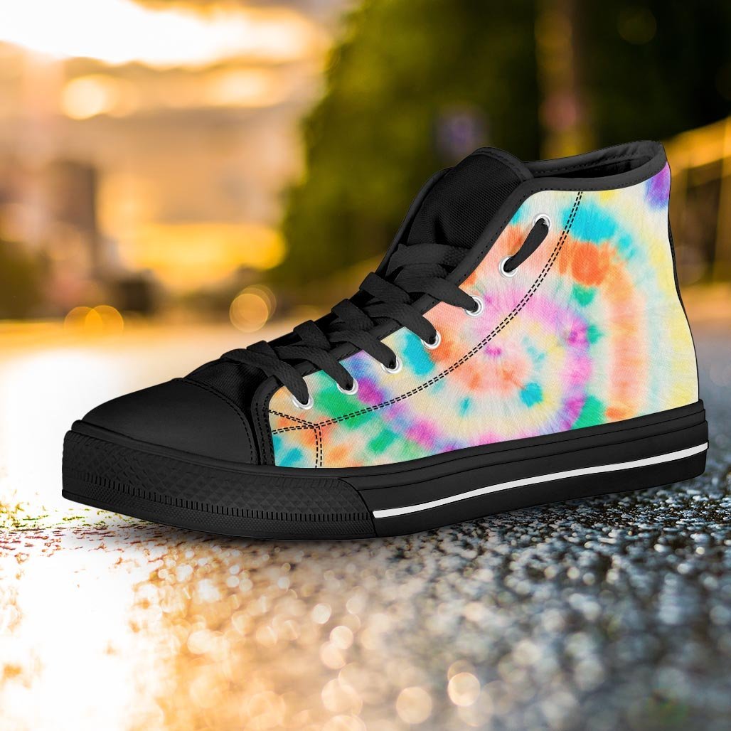 Hippie Tie Dye Women's High Top Shoes-grizzshop