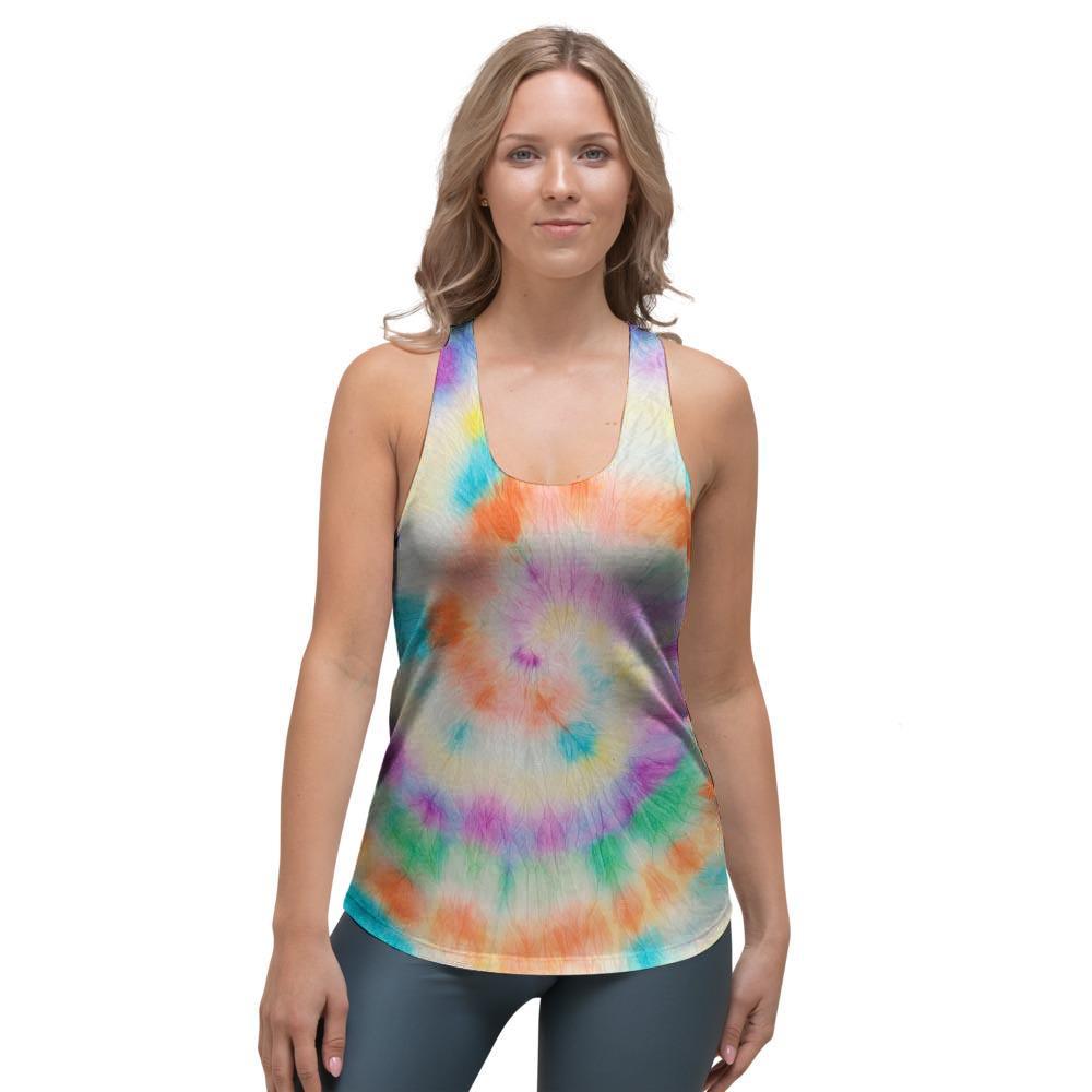 Hippie Tie Dye Women's Racerback Tank Top-grizzshop