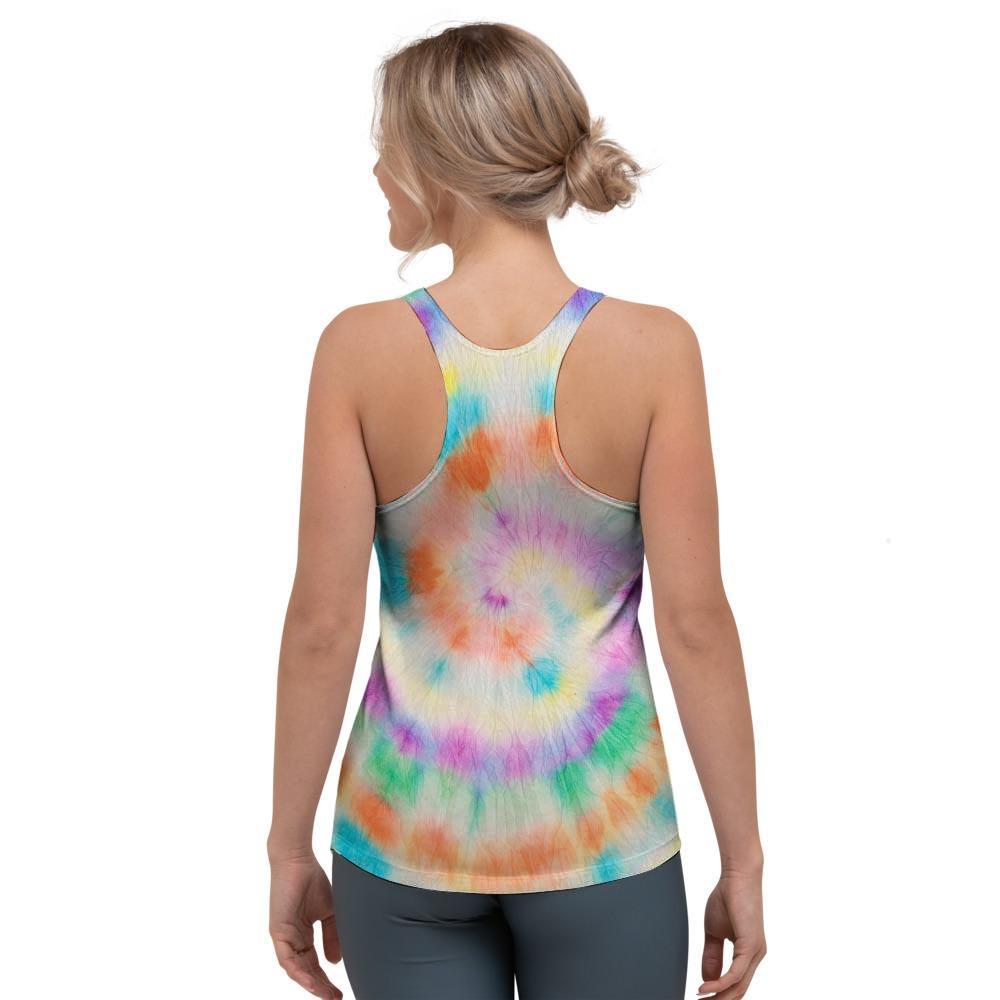 Hippie Tie Dye Women's Racerback Tank Top-grizzshop