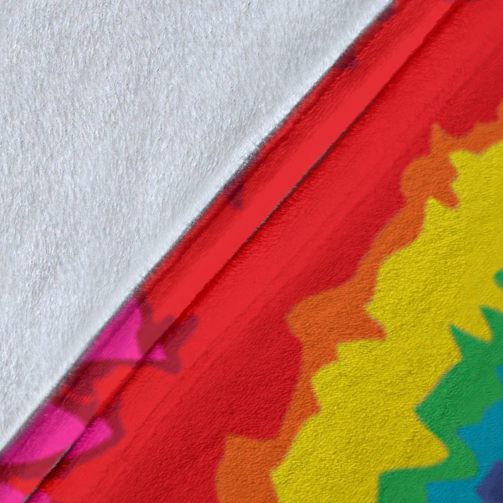 Hippie Tie dye Peace Sign Pattern Print Blanket-grizzshop