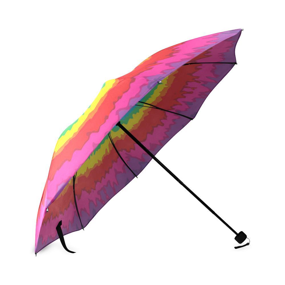 Hippie Tie dye Peace Sign Pattern Print Foldable Umbrella-grizzshop
