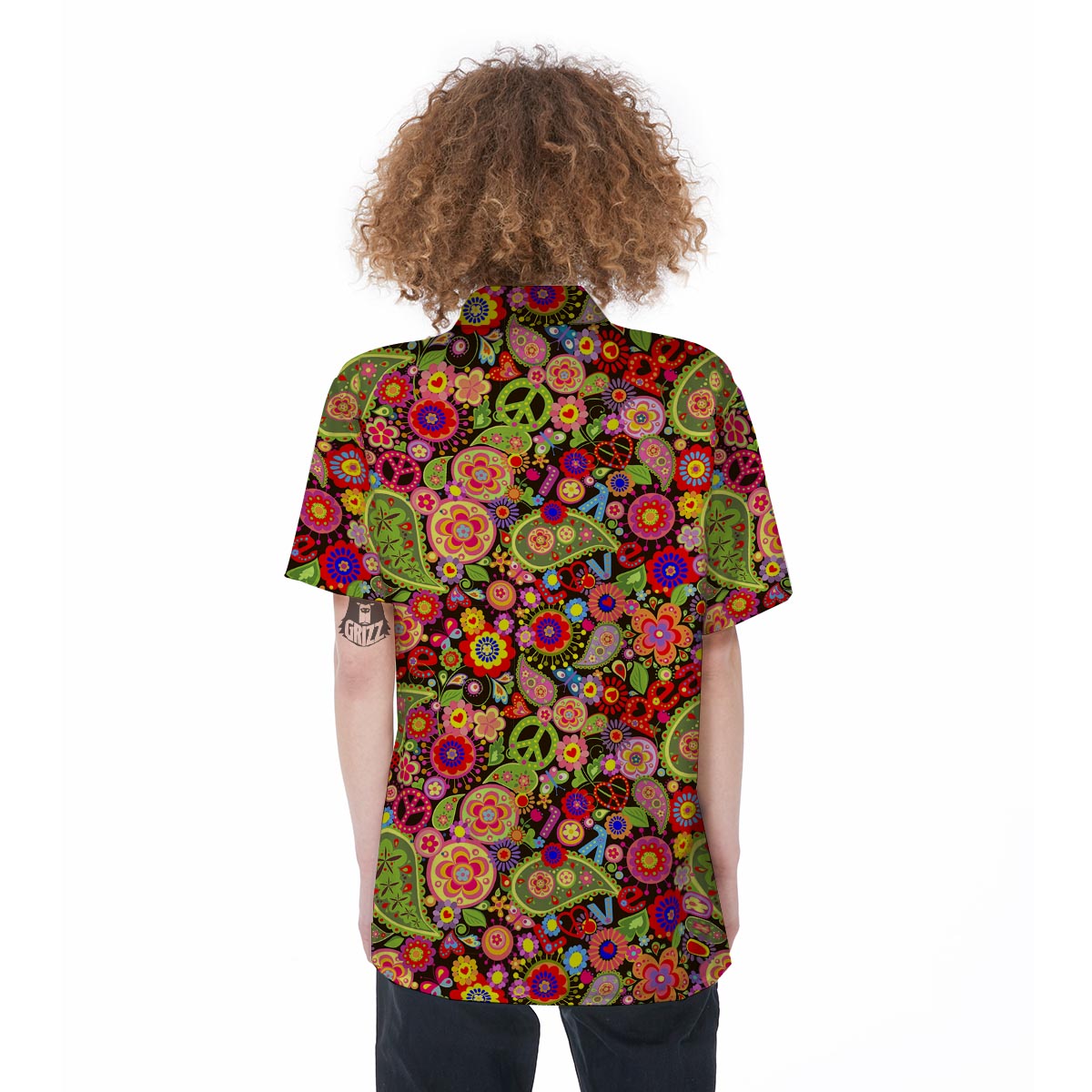 Hippie Trippy Women's Short Sleeve Shirts-grizzshop