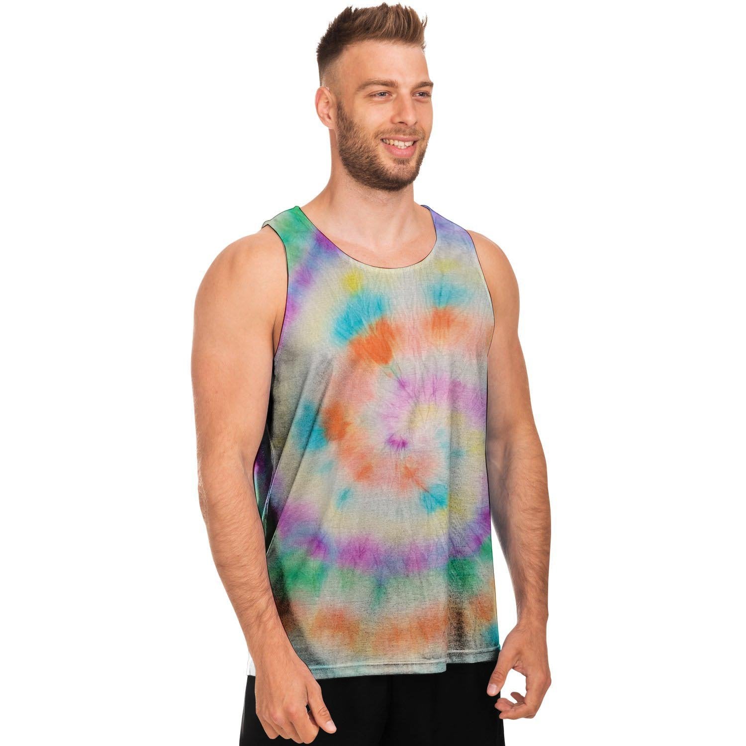 Hippie Tie Dye Men's Tank Tops-grizzshop