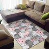 Hippo Cute Print Pattern Floor Mat-grizzshop