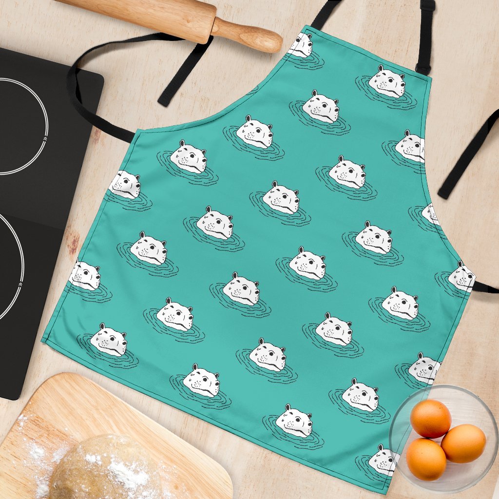 Hippo Print Pattern Women's Apron-grizzshop
