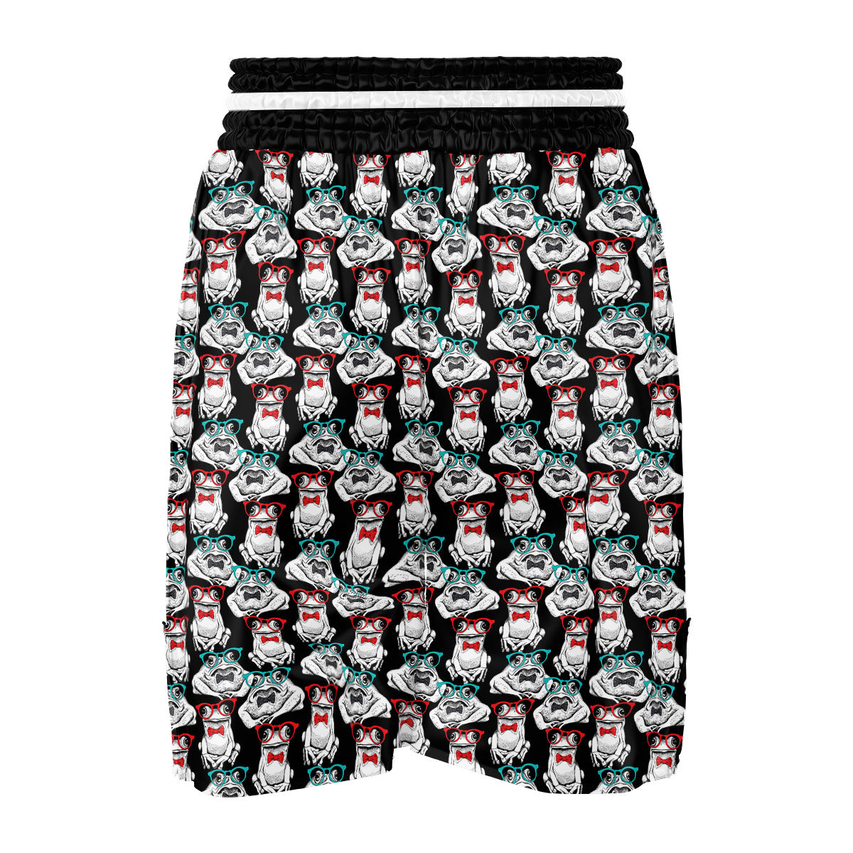 Hipster Frog Print Pattern Boxing Shorts-grizzshop