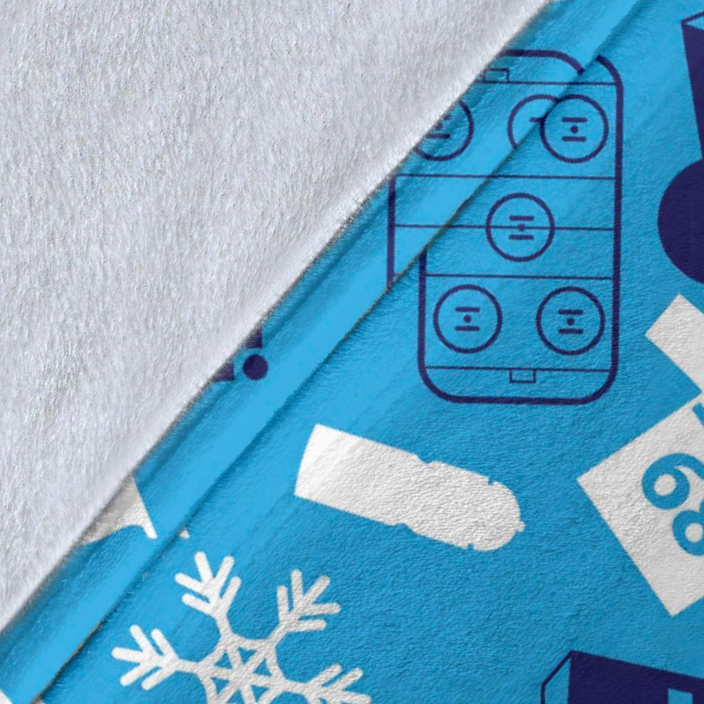 Hockey Print Pattern Blanket-grizzshop