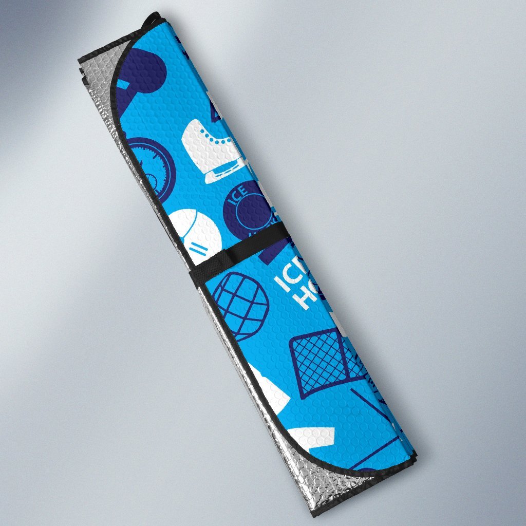 Hockey Print Pattern Car Sun Shade-grizzshop