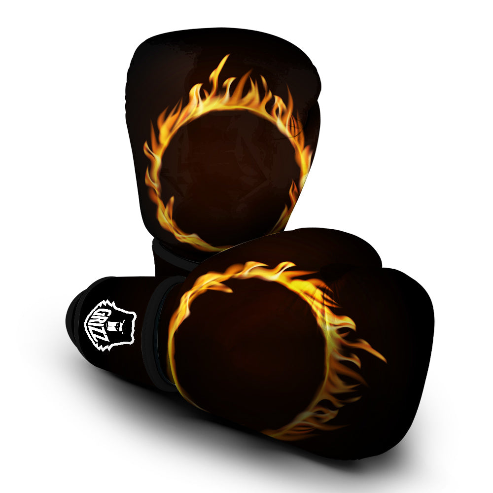 Hole Burning Print Boxing Gloves-grizzshop
