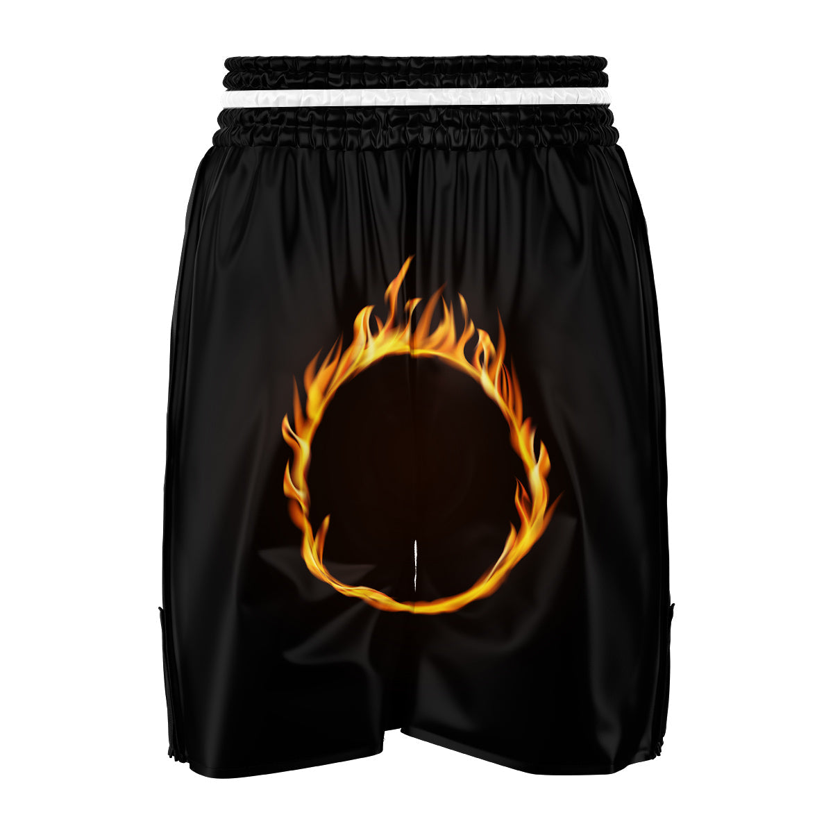 Hole Burning Print Boxing Shorts-grizzshop