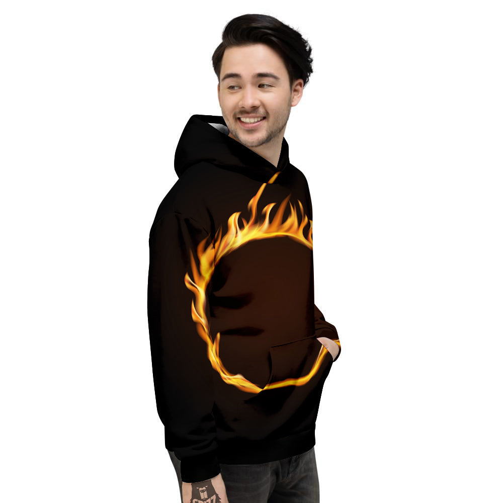 Hole Burning Print Men's Hoodie-grizzshop