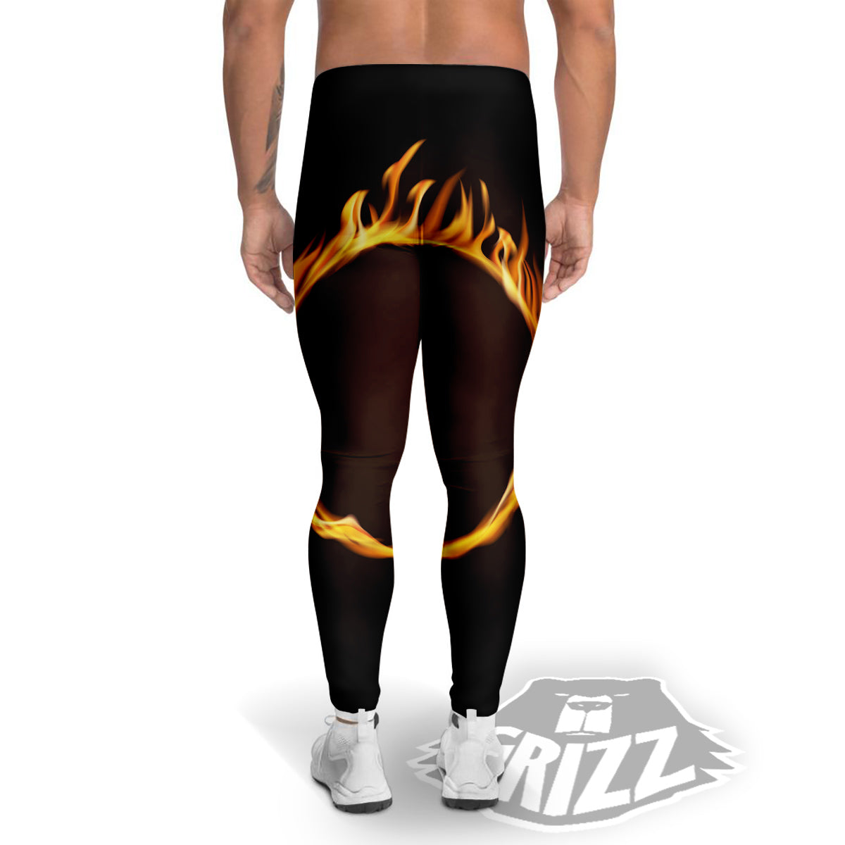 Hole Burning Print Men's Leggings-grizzshop