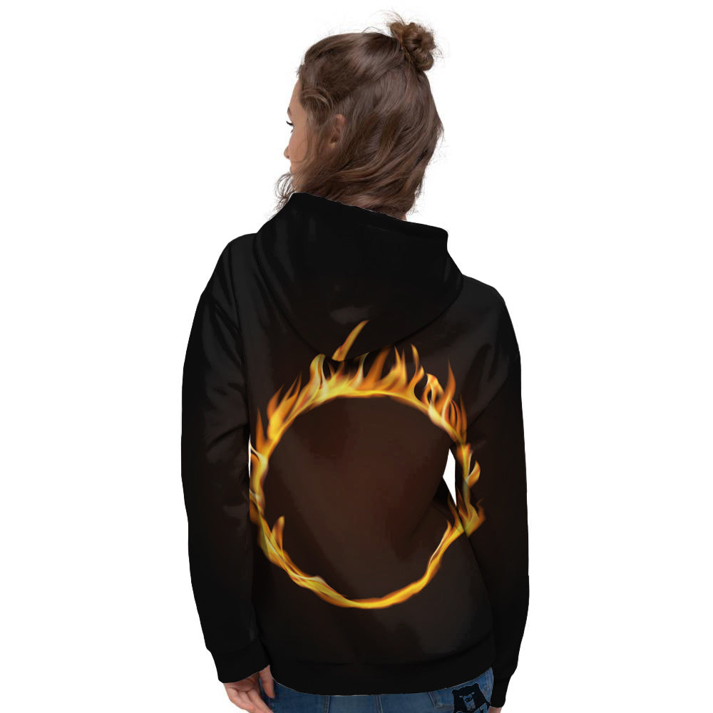 Hole Burning Print Women's Hoodie-grizzshop