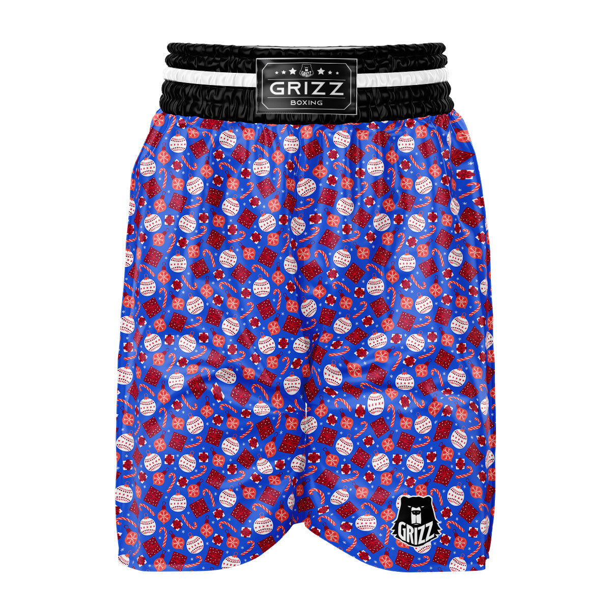 Holiday Elements Christmas Print Pattern Boxing Shorts-grizzshop