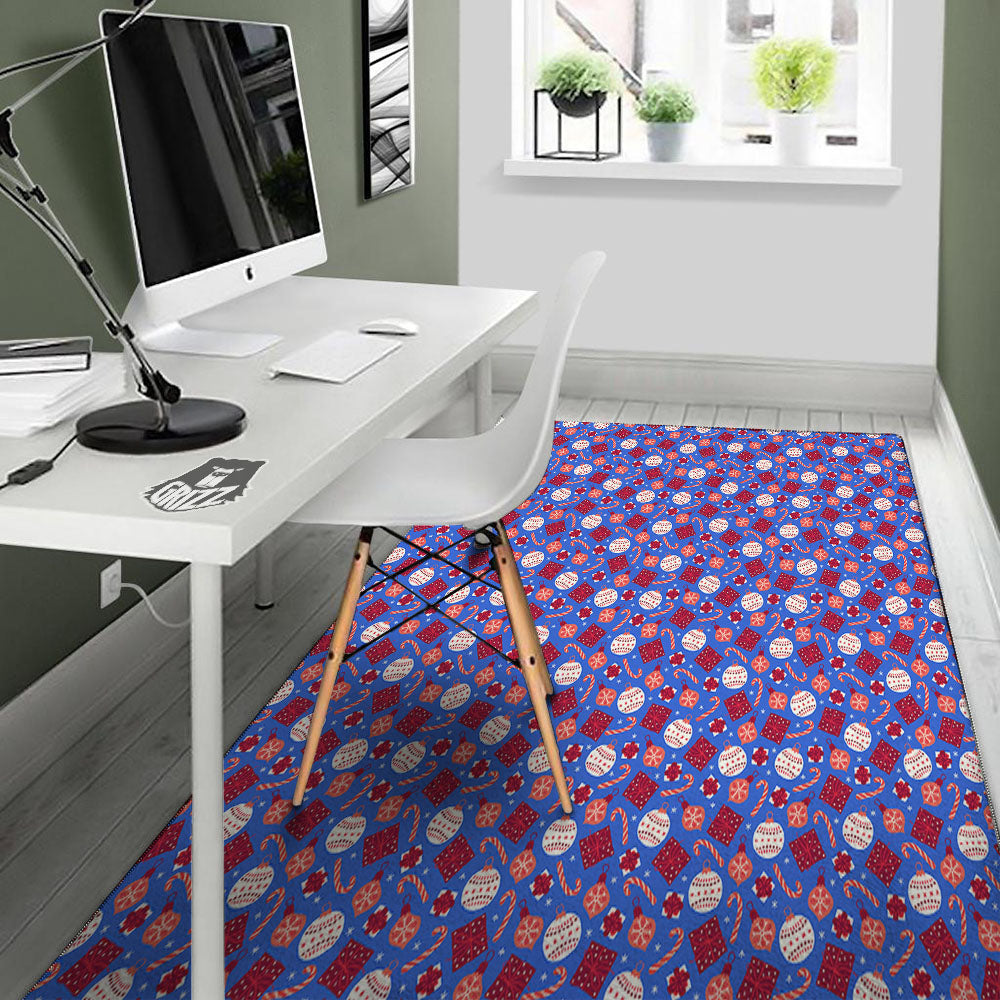 Holiday Elements Christmas Print Pattern Floor Mat-grizzshop