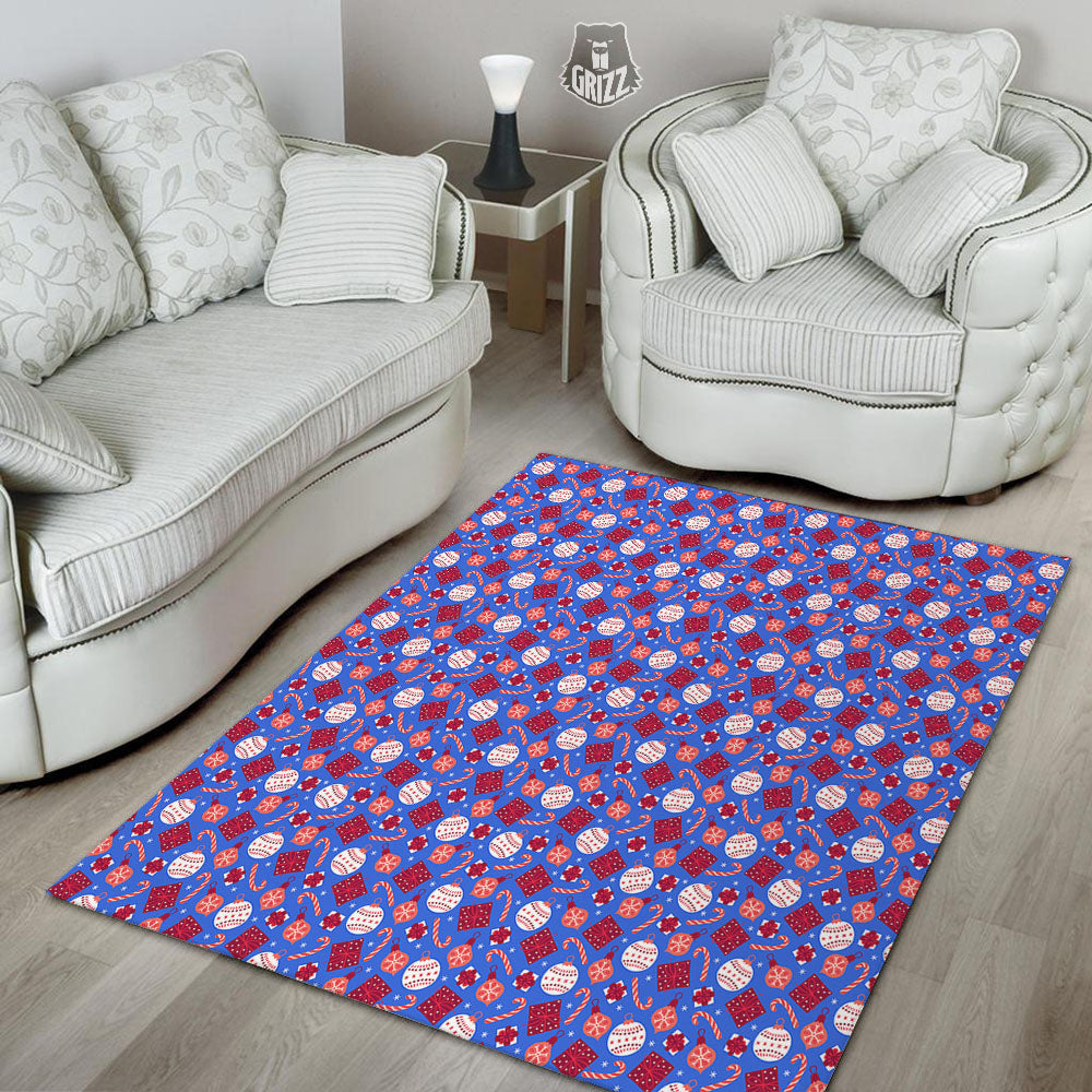 Holiday Elements Christmas Print Pattern Floor Mat-grizzshop